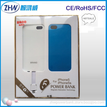 2 Functions Seperated 2800mAh for iPhone5/5s Charger Case